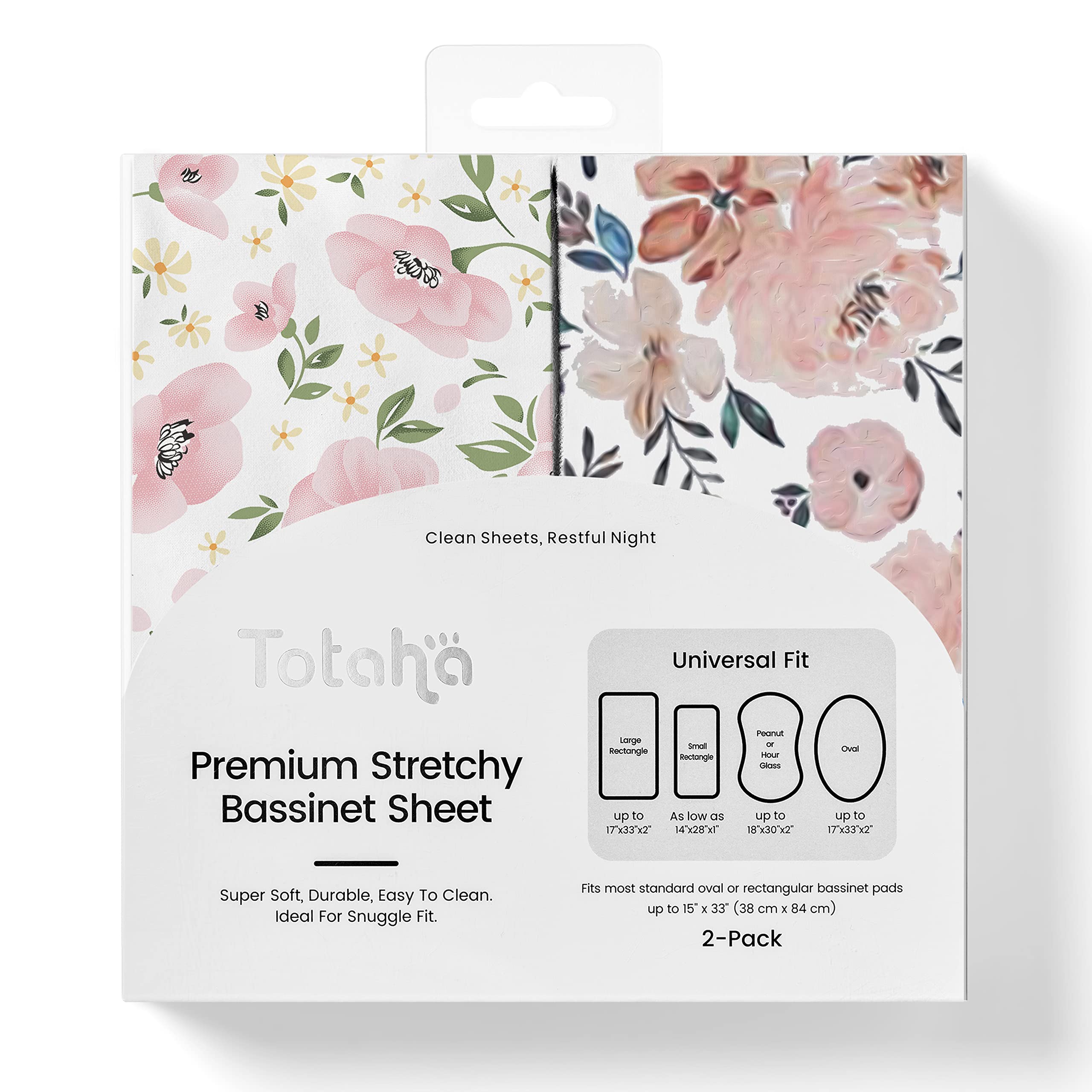 TotAha bassinet sheets silky texture for a cozy, restful sleep.