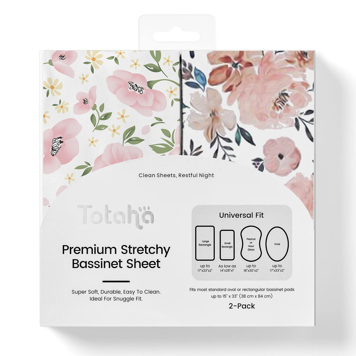TotAha bassinet sheets silky texture for a cozy, restful sleep.