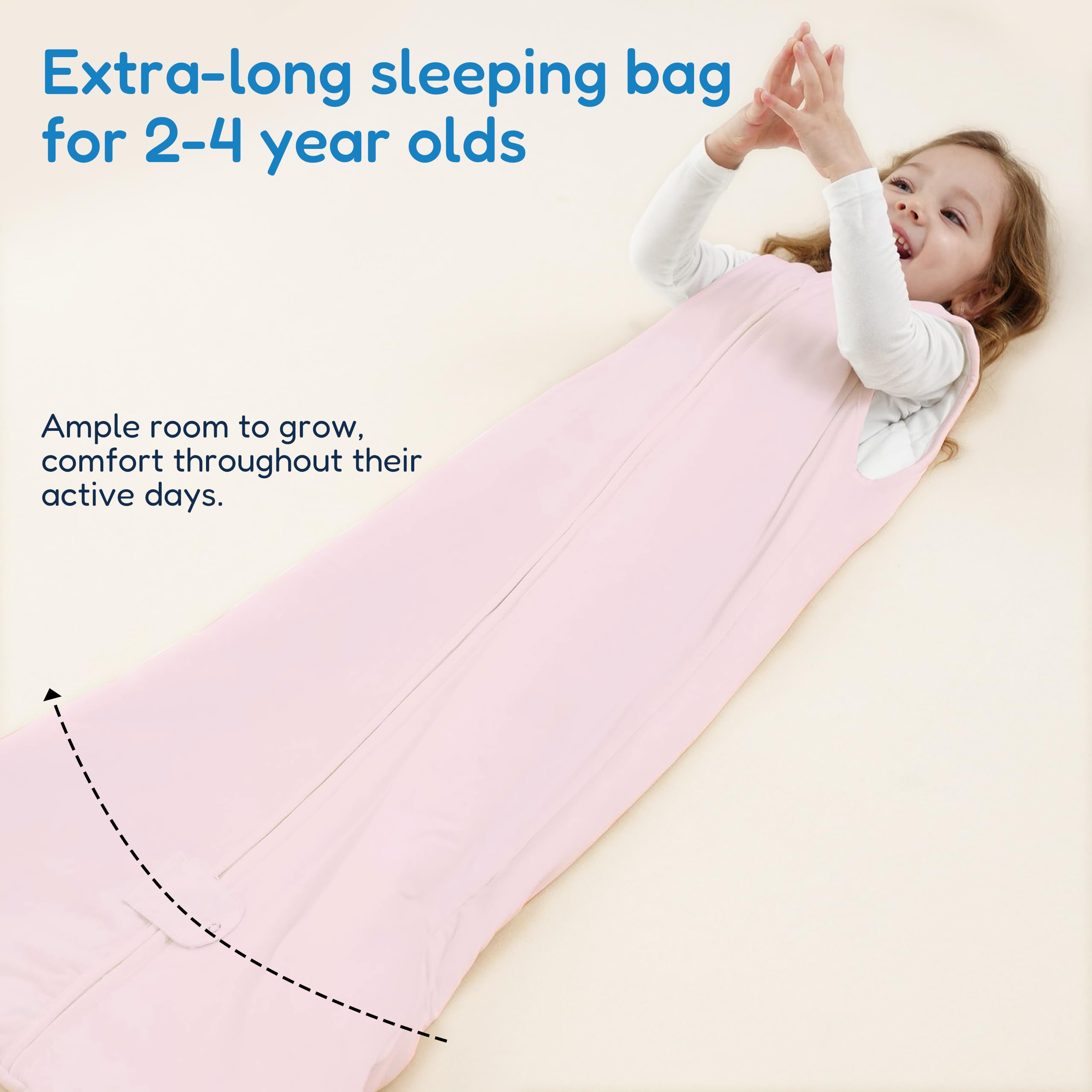 TotAha wearable sleep sack shown for 20–24°C room temperatures.