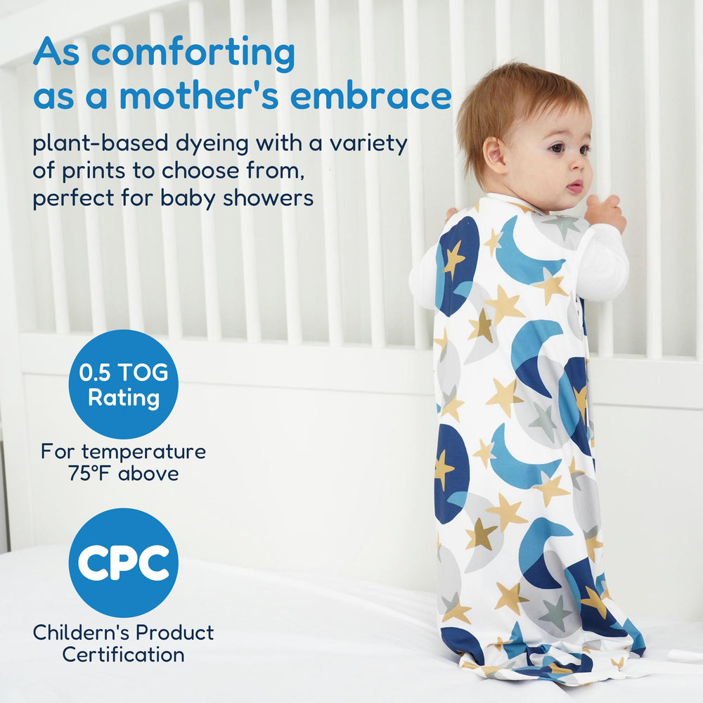 TotAha Sleep Sack 0.5 TOG airy fabric keeps baby cool and comfy