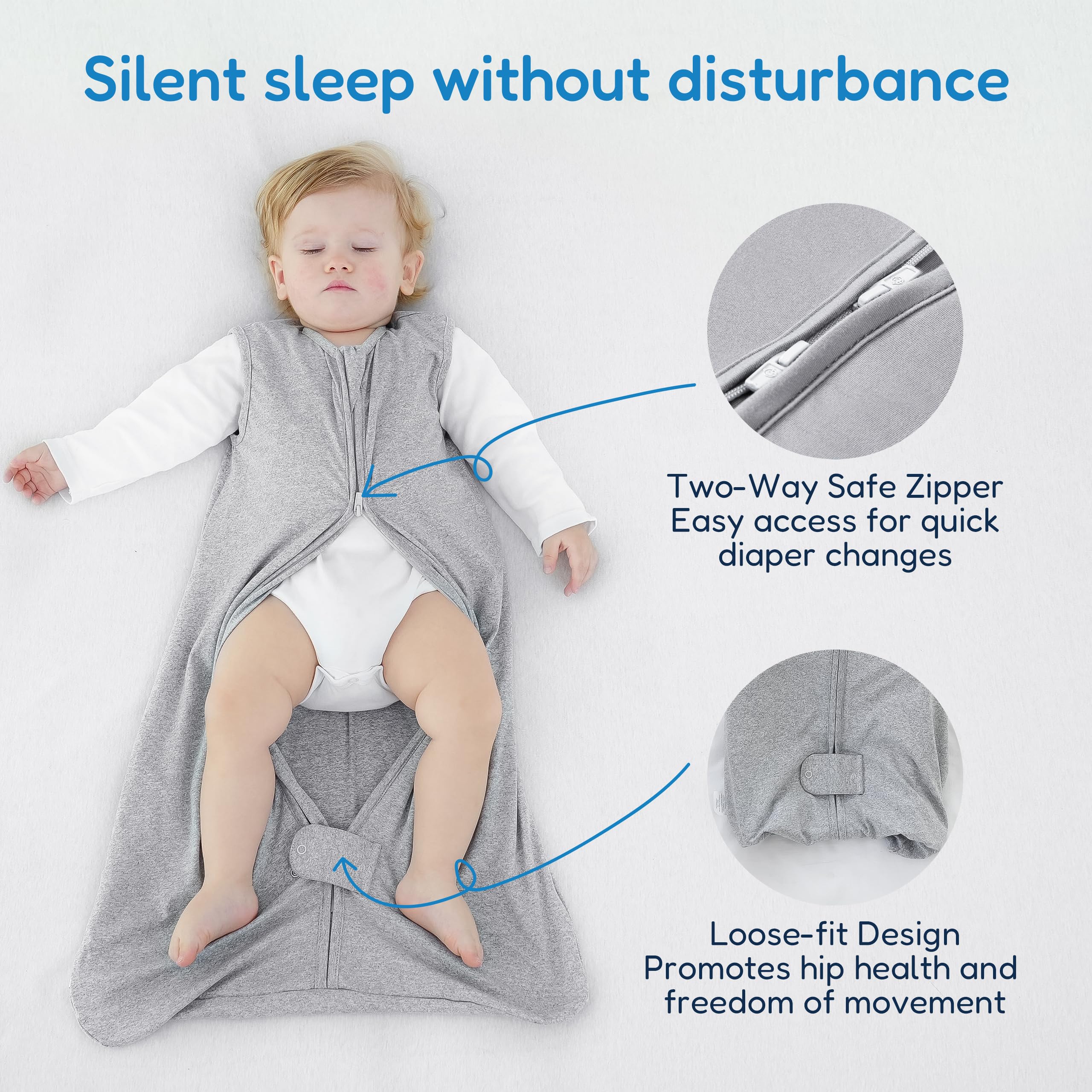 TotAha Sleep Sack with 0.5 TOG for light warmth