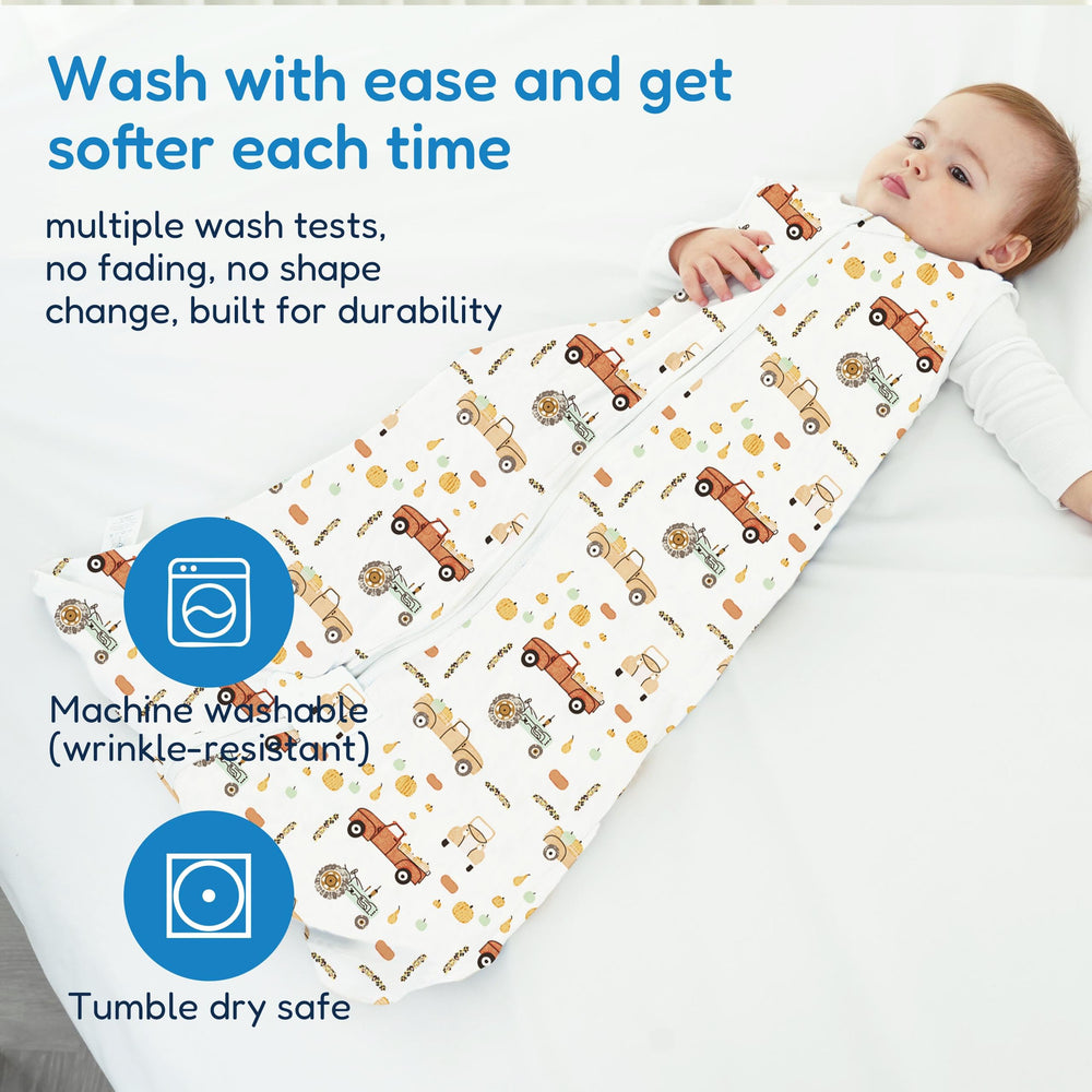 TotAha Sleep Sack 2-way zipper for easy diaper changes.