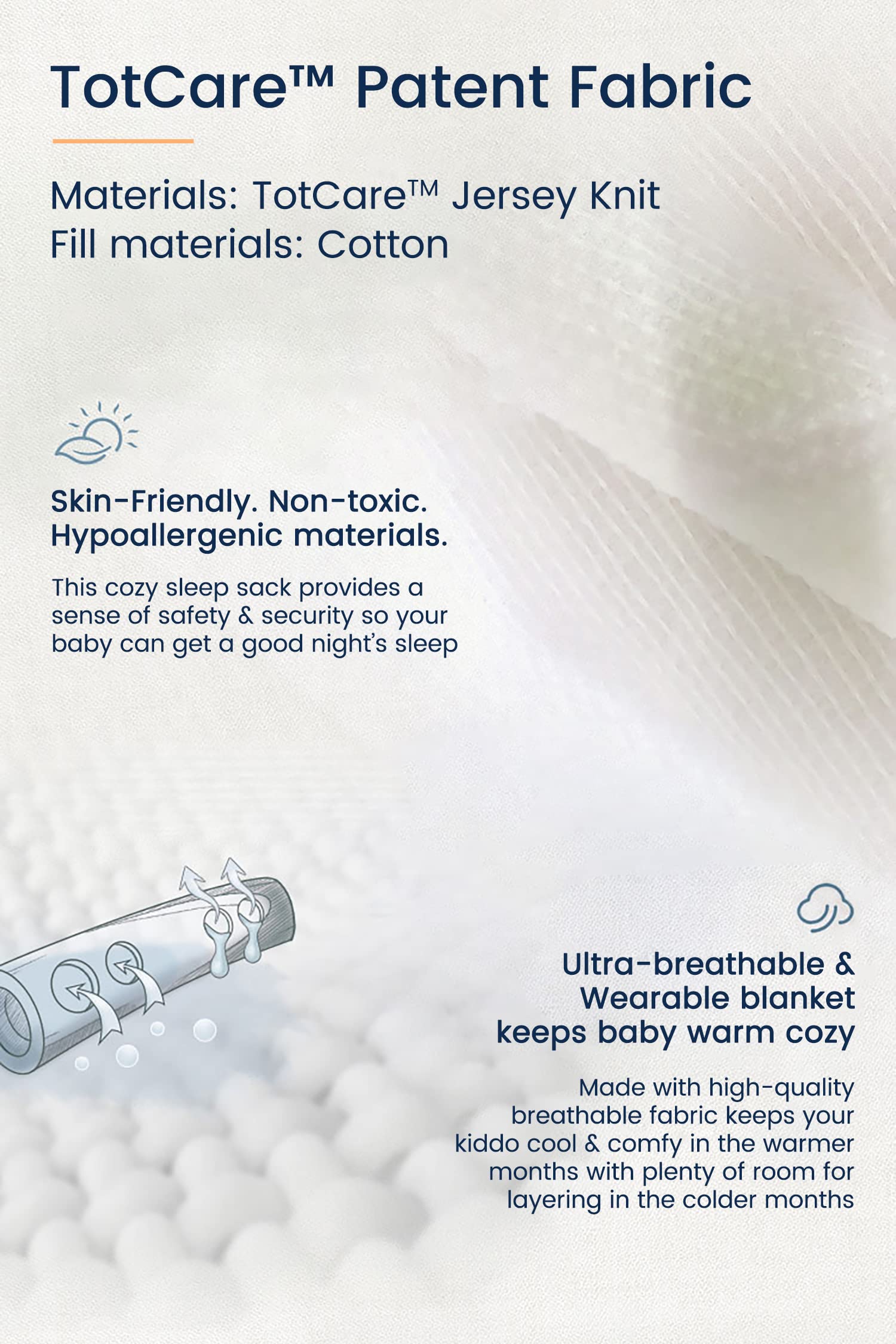 TotAha Sleep Sack helps calm baby with cozy, snug layers.