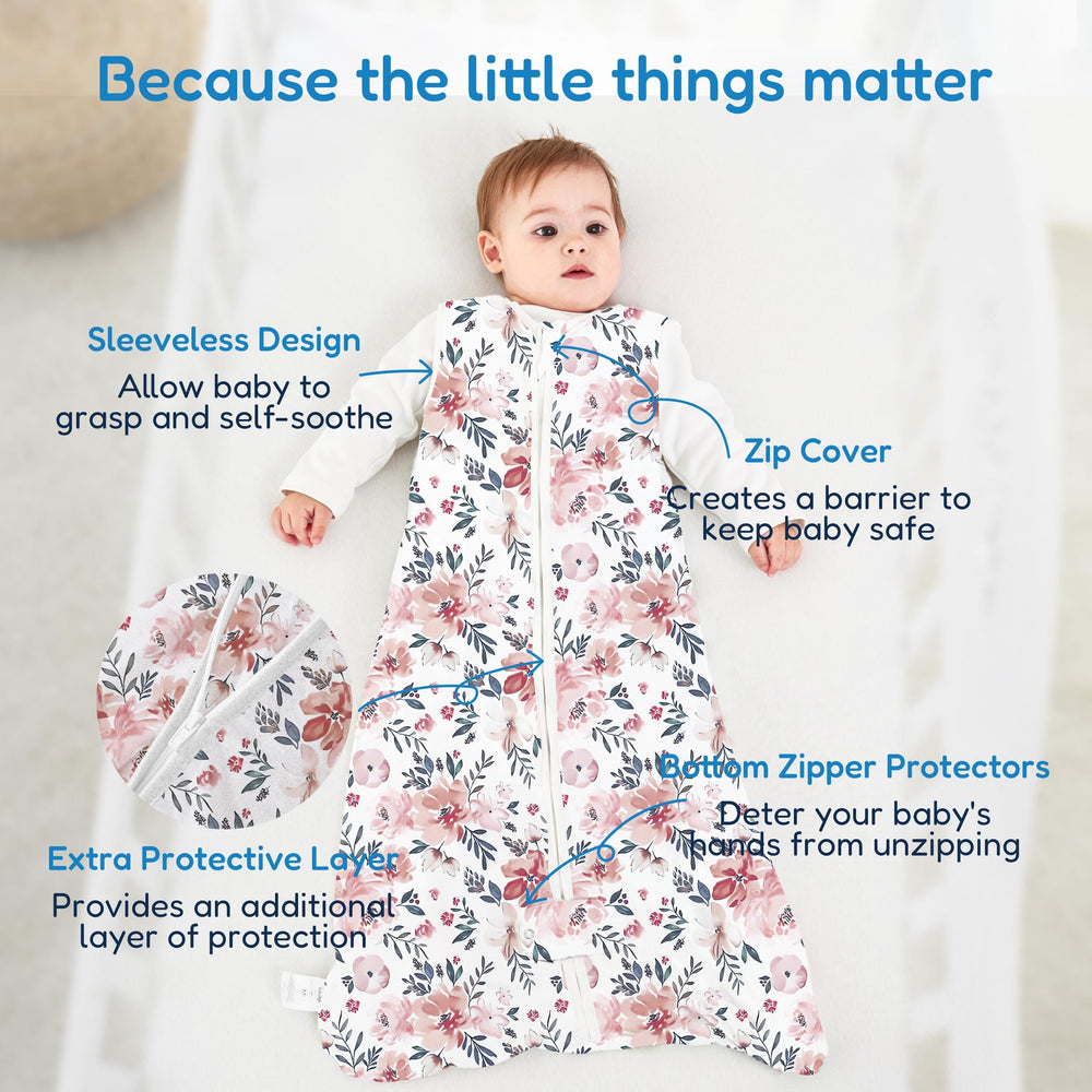 TotAha Sleep Sack back view shows roomy fit for safe, comfortable nights