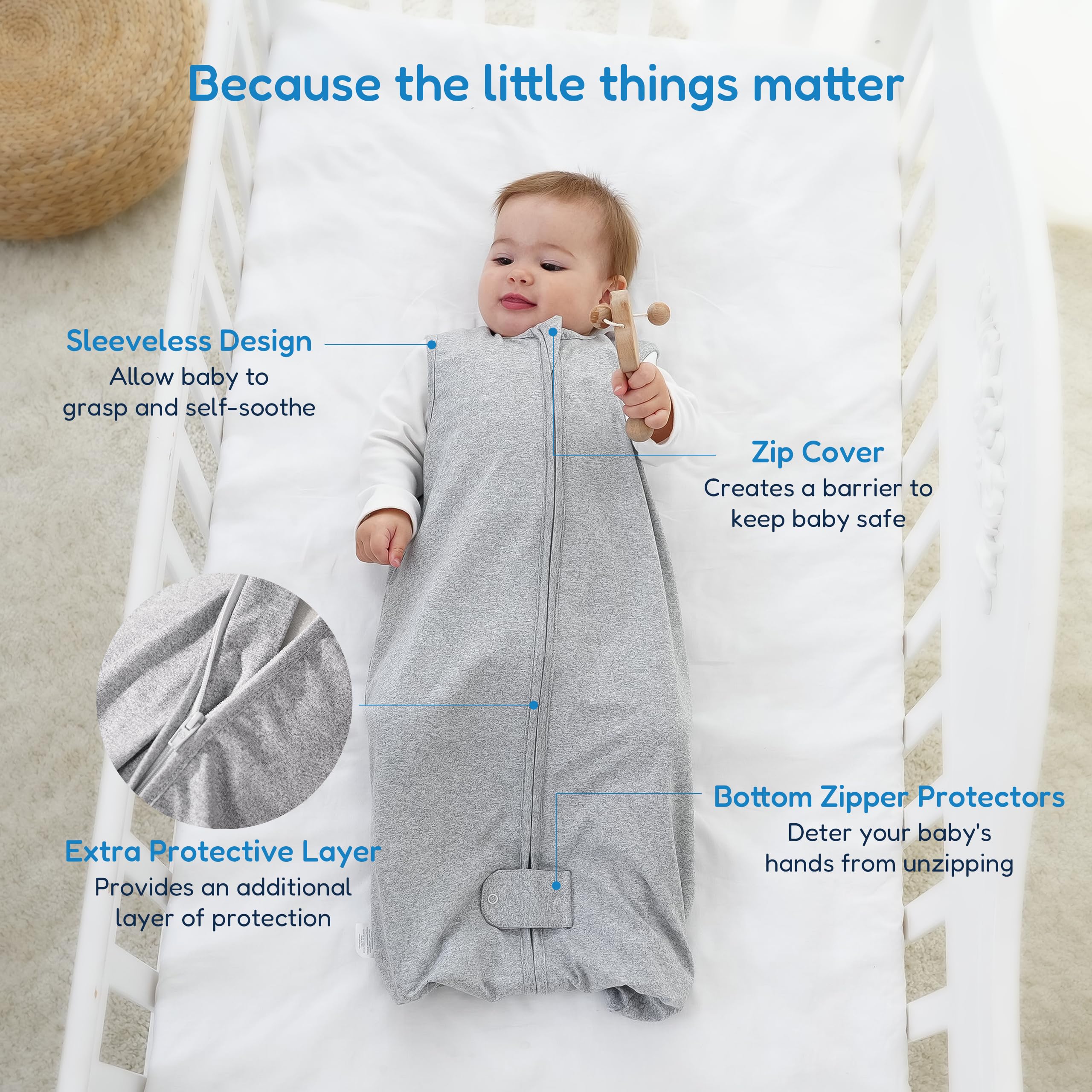 TotAha Sleep Sack demonstrates seasonless warmth without overheating.