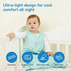 Butter-soft TotAha jersey-knit TotAha Sleep Sack close-up for baby comfort