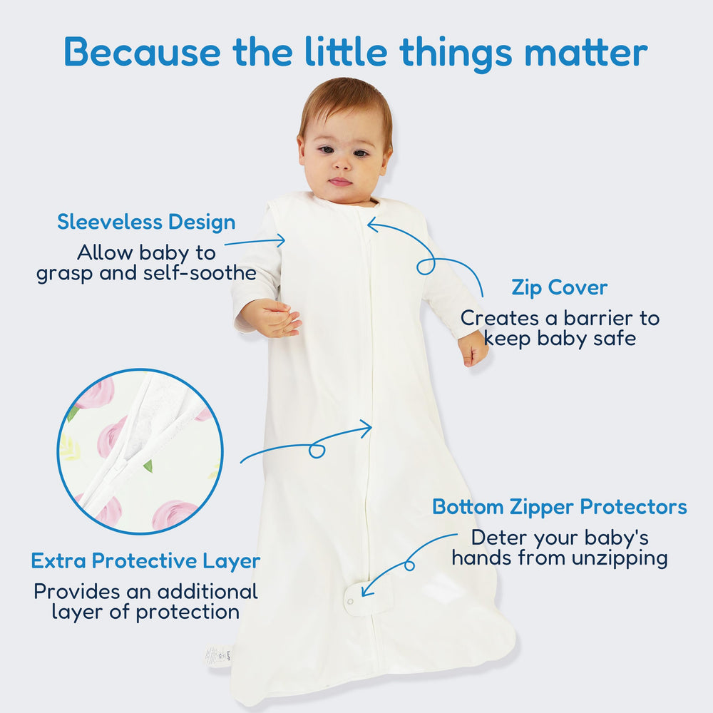 TotAha Sleep Sack chin guard detail protects skin during sleep