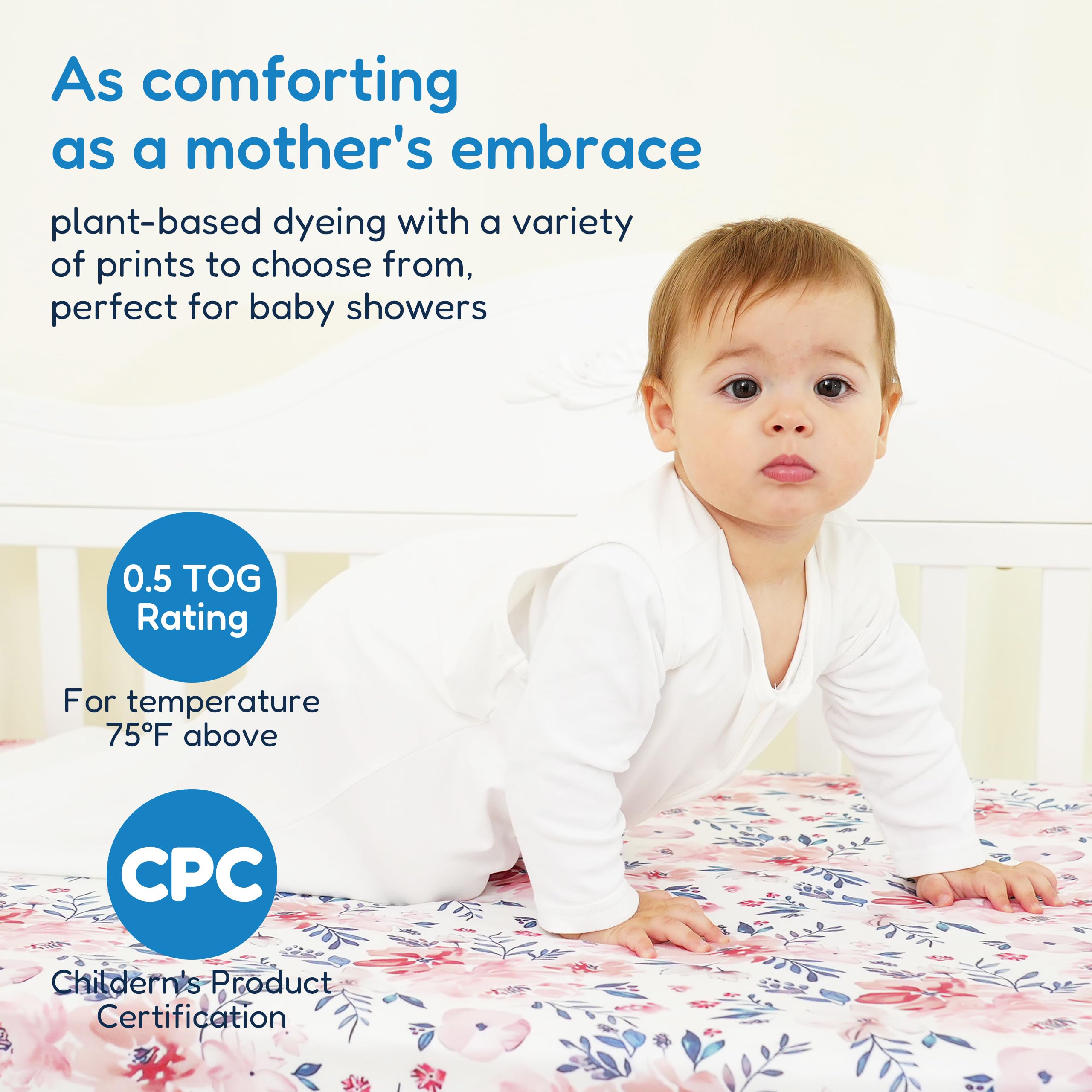 TotAha Sleep Sack fabric texture conveys buttery-soft feel and durable comfort