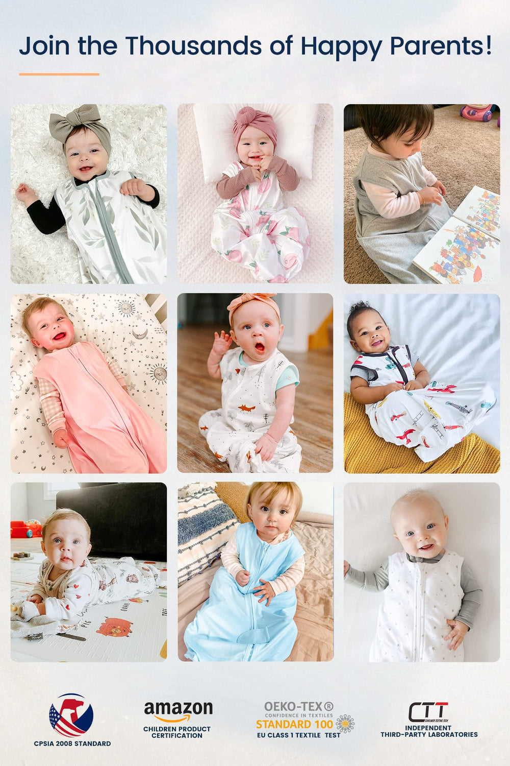 TotAha Sleep Sack in use for overnight coziness and safe coverage.