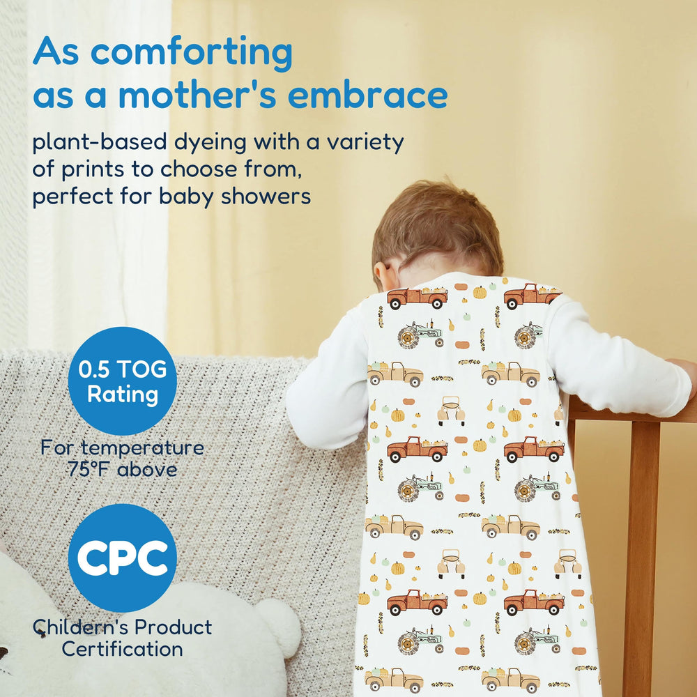TotAha Sleep Sack soft fabric close-up, durable and shrink-resistant.