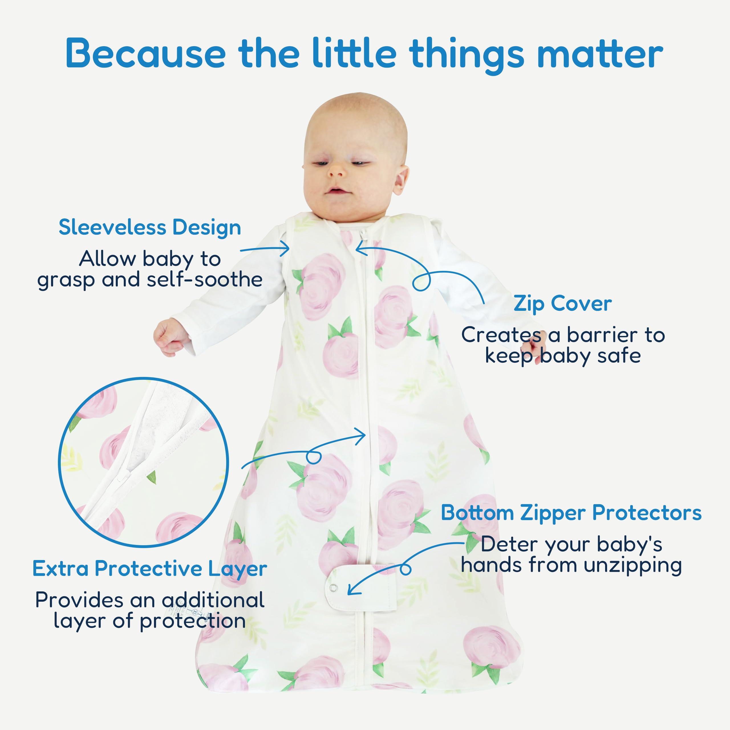 TotAha Sleep Sack soft jersey-knit fabric: gentle on baby skin
