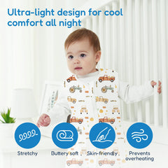 TotAha Sleep Sack stretchy jersey close-up, soft and flexible.