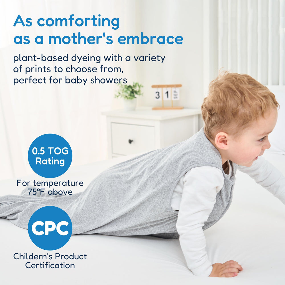 TotAha wearable blanket worn by a toddler during bedtime for cozy rest.