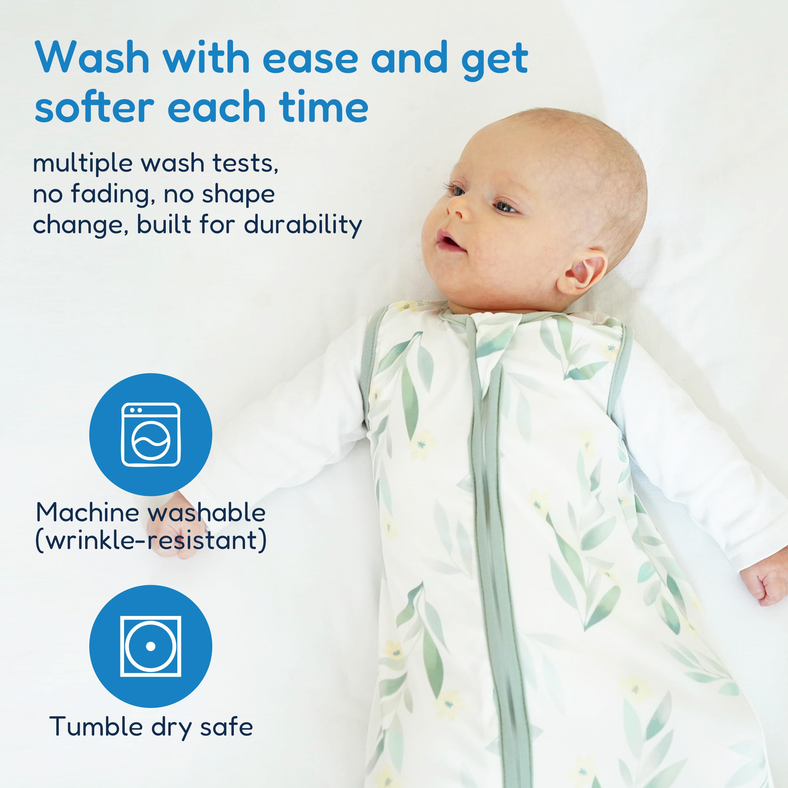 TotAha Sleep Sack feature: up-down snap closures for adjustable fit.
