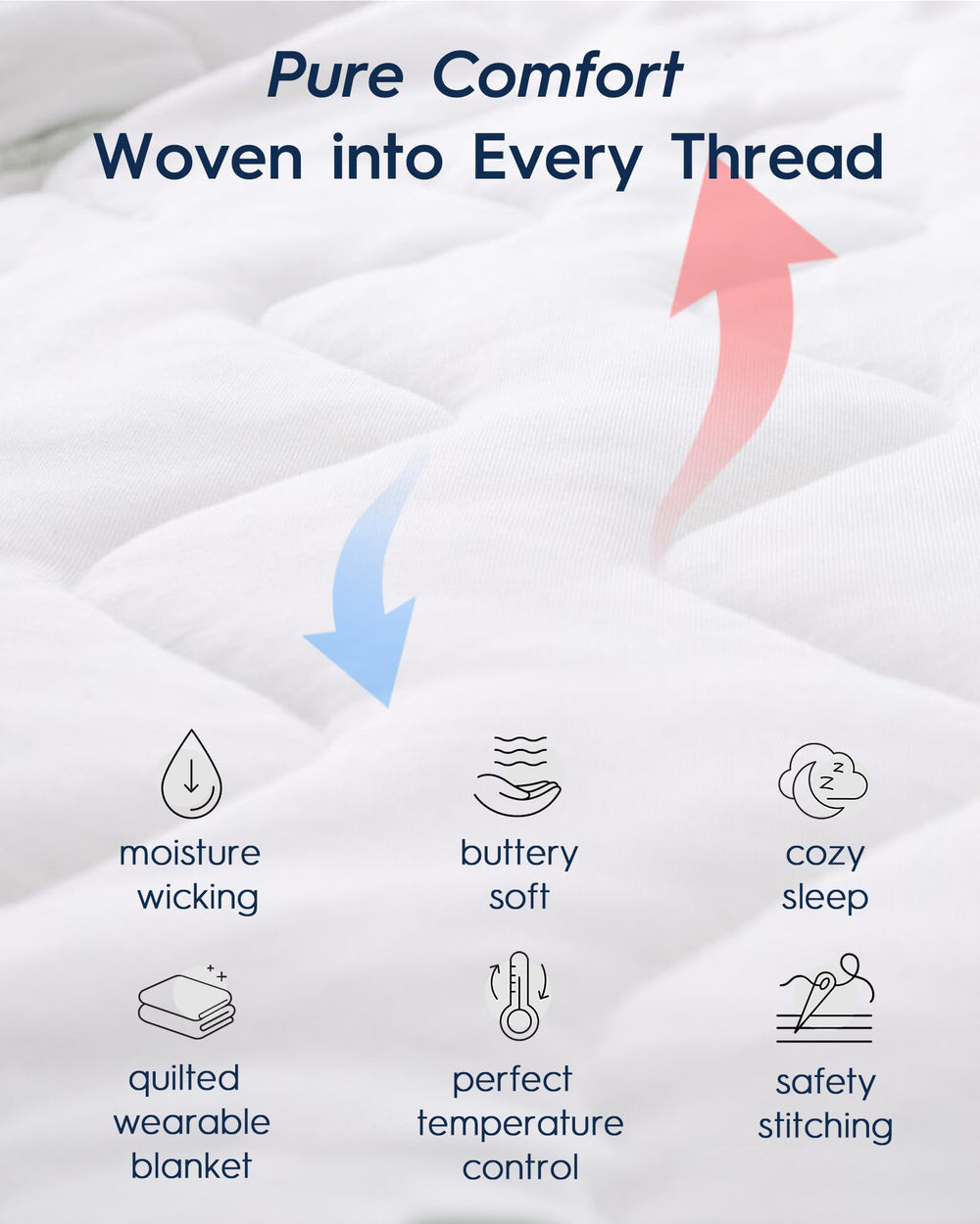 TotAha Toddler Sleep Sack chin guard protects skin during sleep.