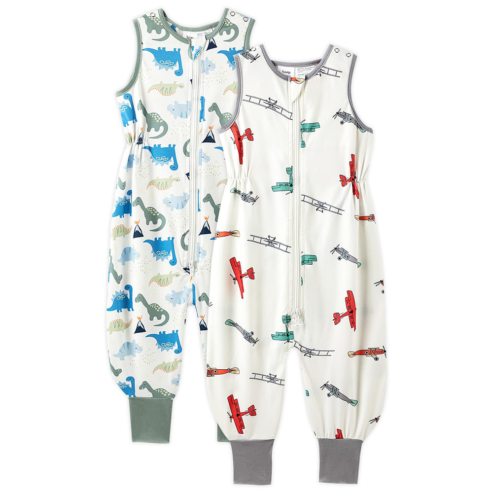 TotAha toddler sleep sack with feet image shows warmth for 12m-2t.