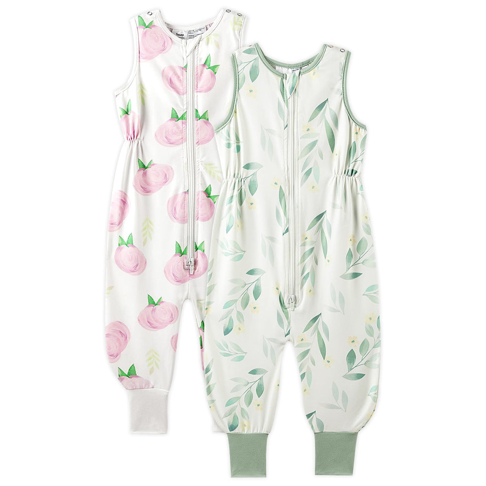 TotAha Toddler Sleep Sack with Feet in Buds color; snug bedtime warmth.