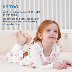 TotAha Toddler Sleep Sack with Feet in Greenleaf color; comfy nightwear.