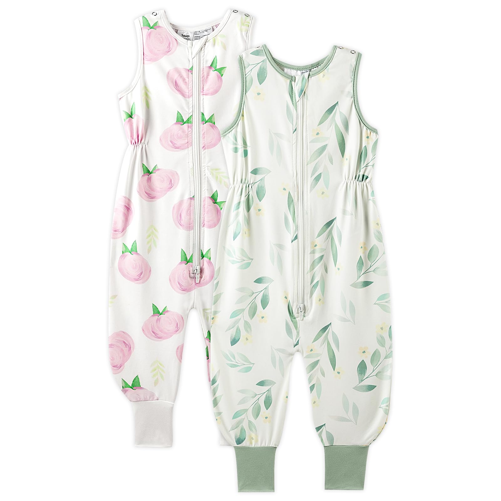 TotAha sleep sack with feet buds print keeps your little girl cozy through the night.