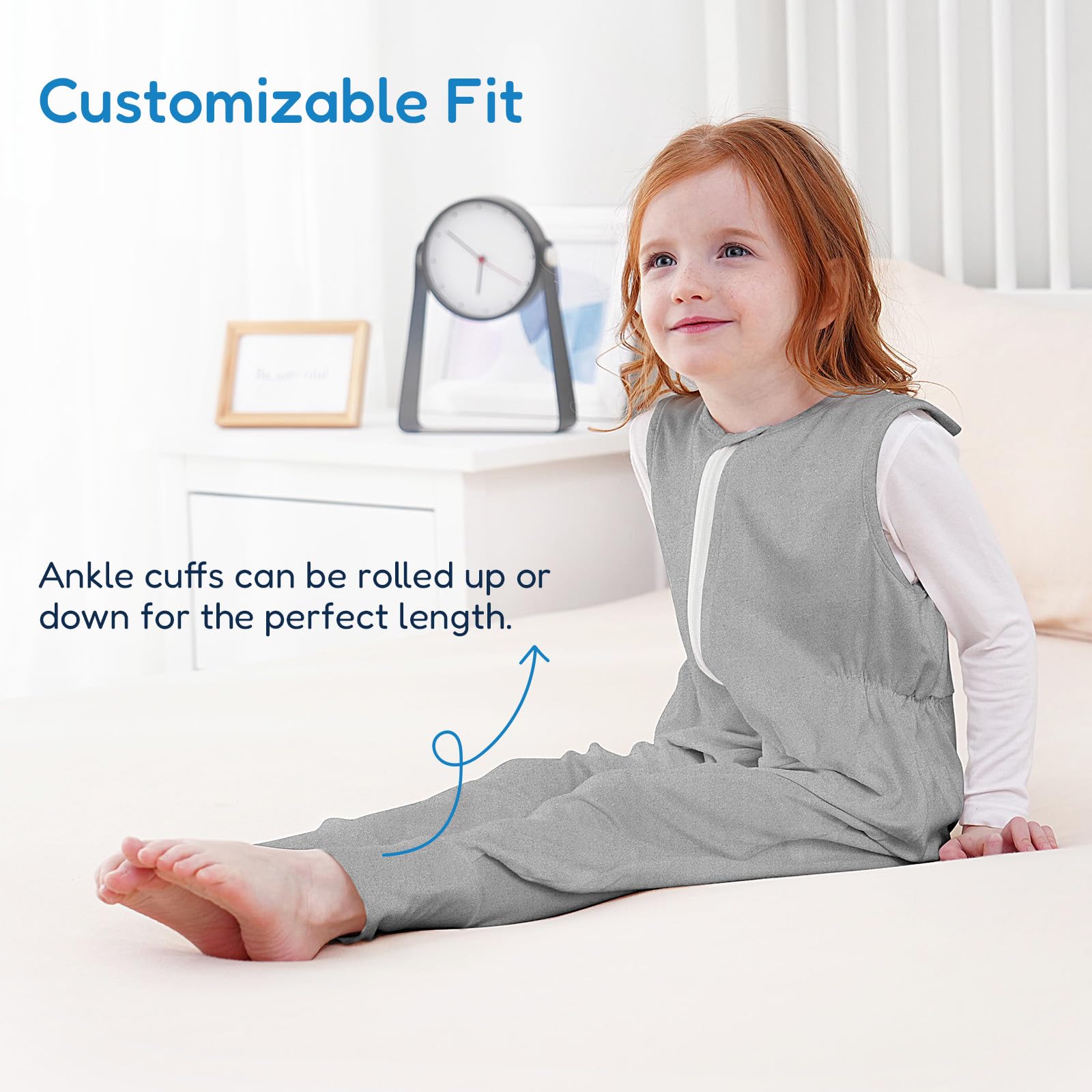 TotAha sleep sack on crawling toddler demonstrating freedom of movement