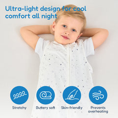 TotAha Sleep Sack two-way zipper enables easy night-time diaper changes