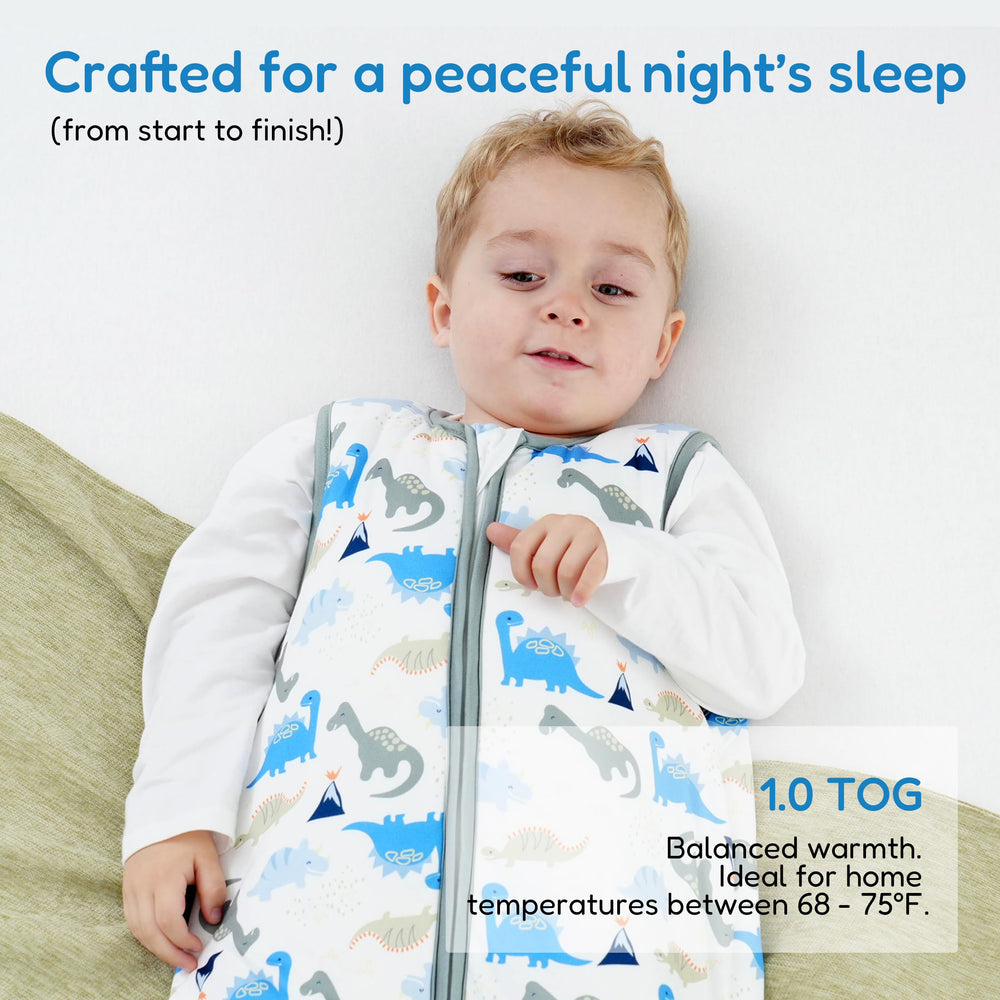 TotAha Sleep Sack highlighting a two-way zipper for quick changes