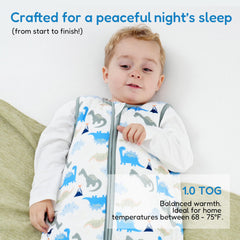 TotAha Sleep Sack highlighting a two-way zipper for quick changes