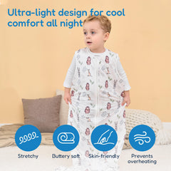 TotAha toddler sleep sack two-way zipper demonstrates easy middle-of-the-night diaper changes