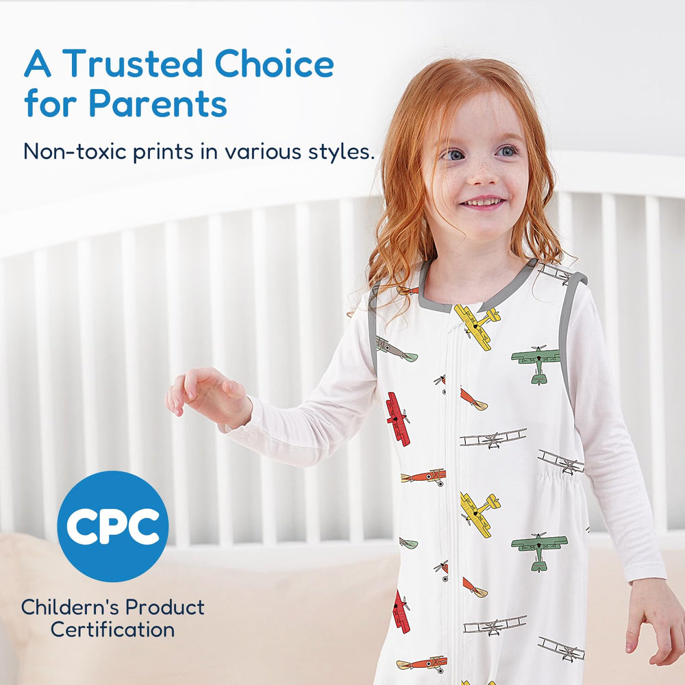 TotAha Toddler Sleep Sack 3T back view highlights secure fit during the night