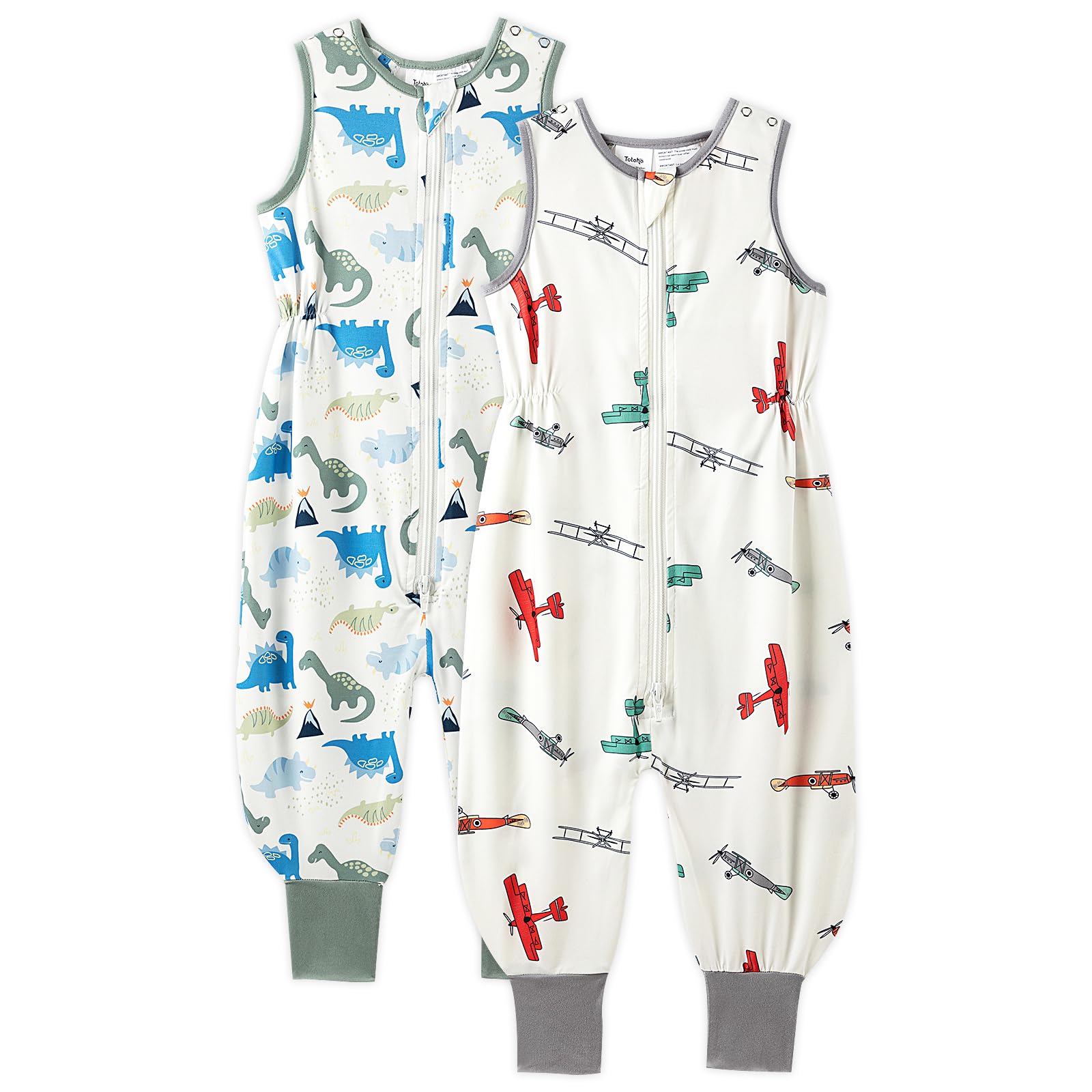 TotAha Toddler Sleep Sack with Feet 3T front view demonstrates snug warmth for night sleep