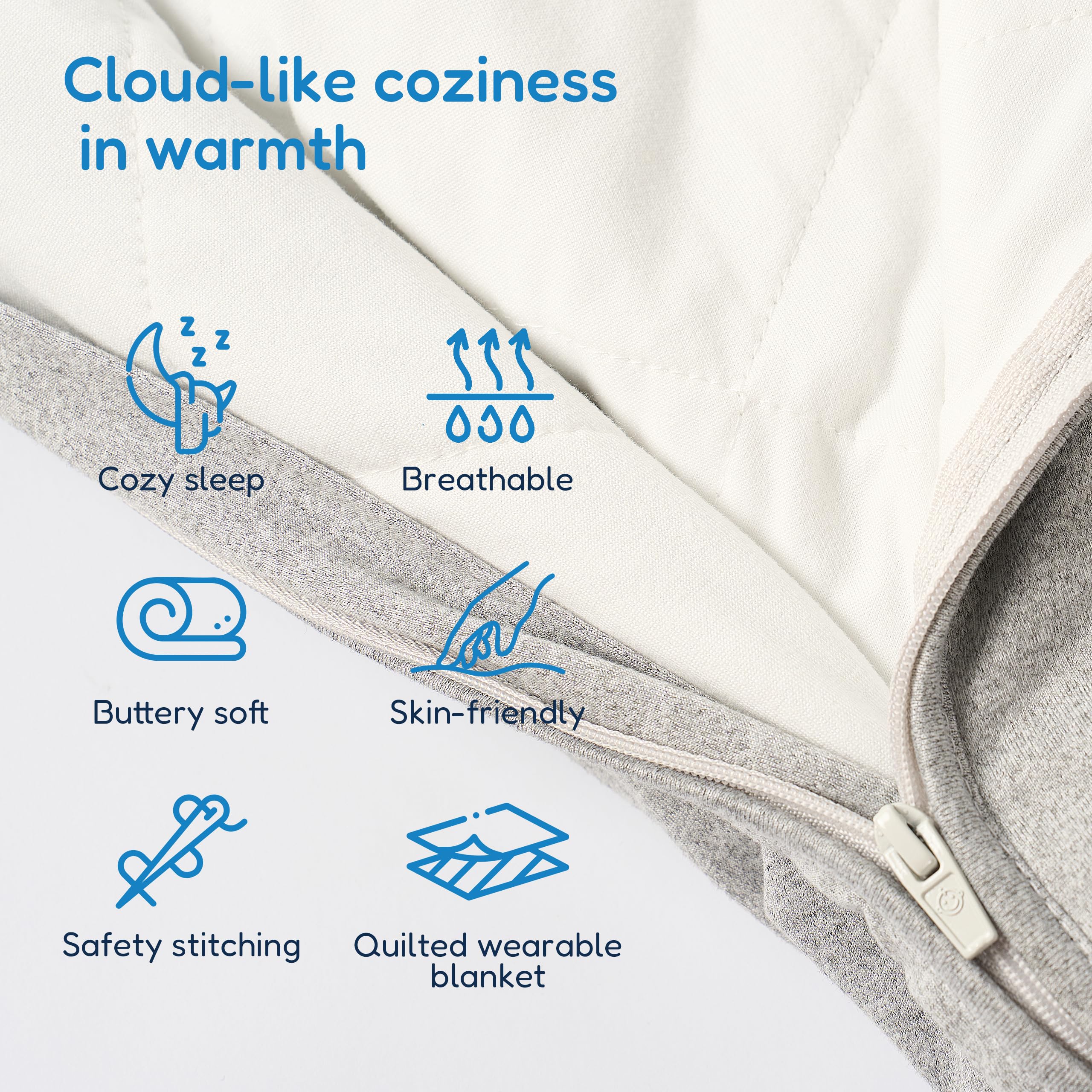 TotAha Sleep Sack zipper guards protecting skin