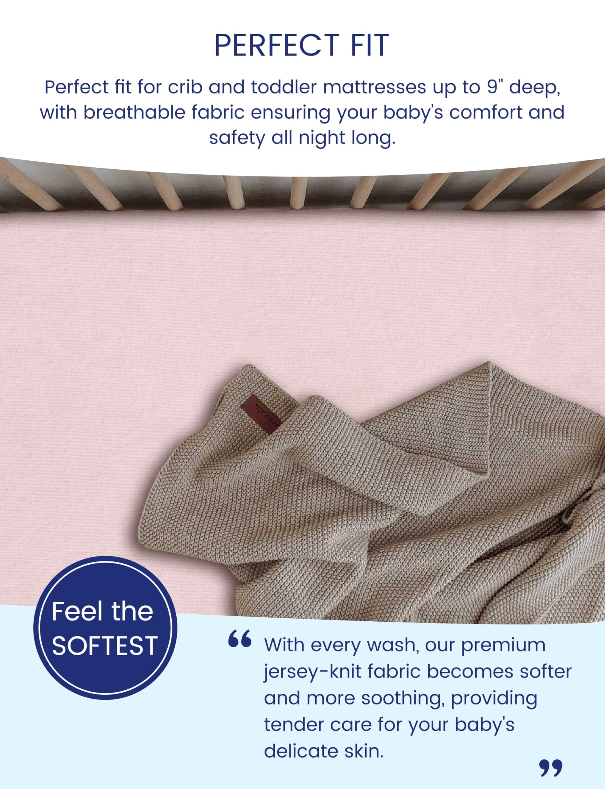 TotCare fabric closeup: soft weave designed for baby comfort