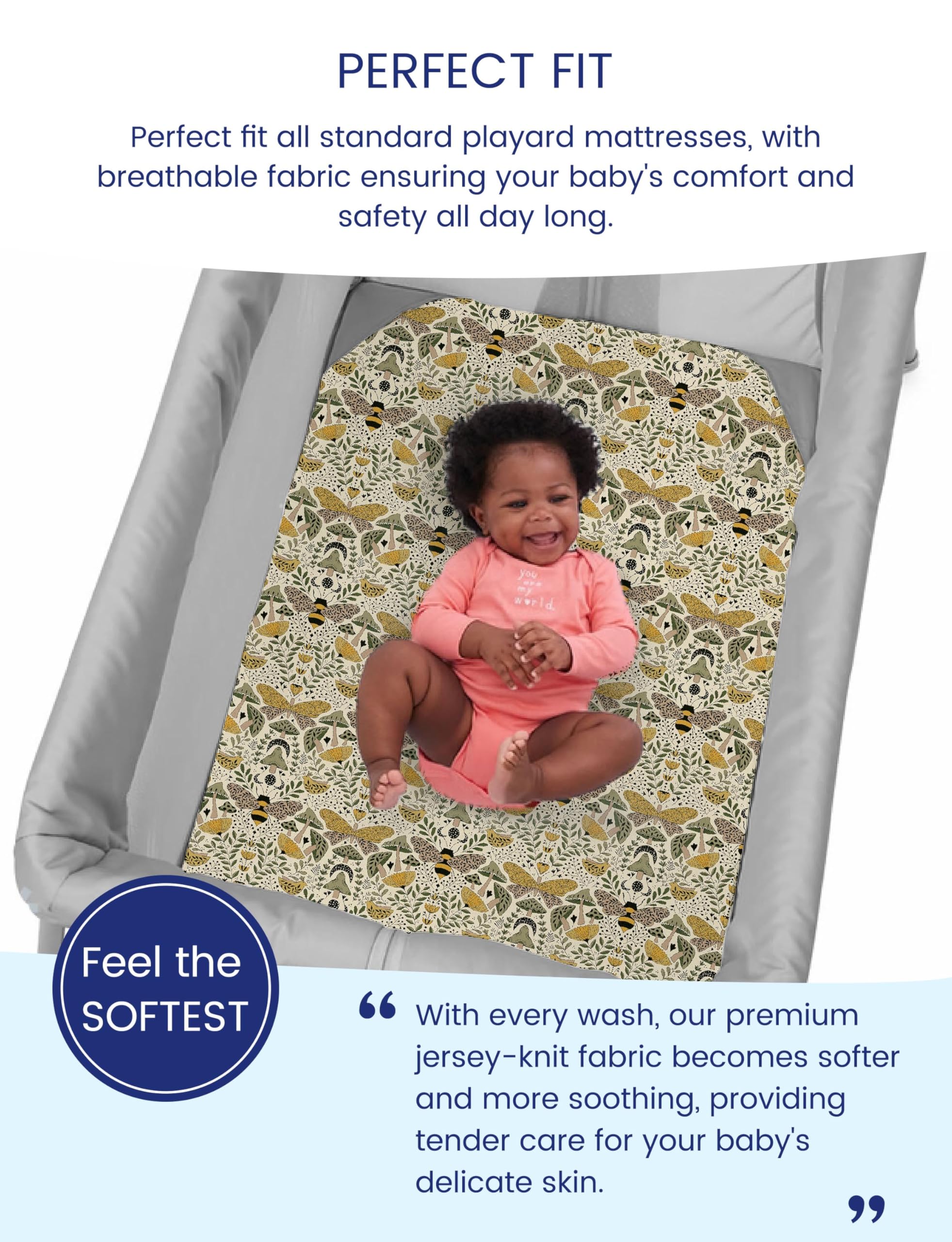 TotAha TotCare fabric closeup highlights silky texture and flexible weave.