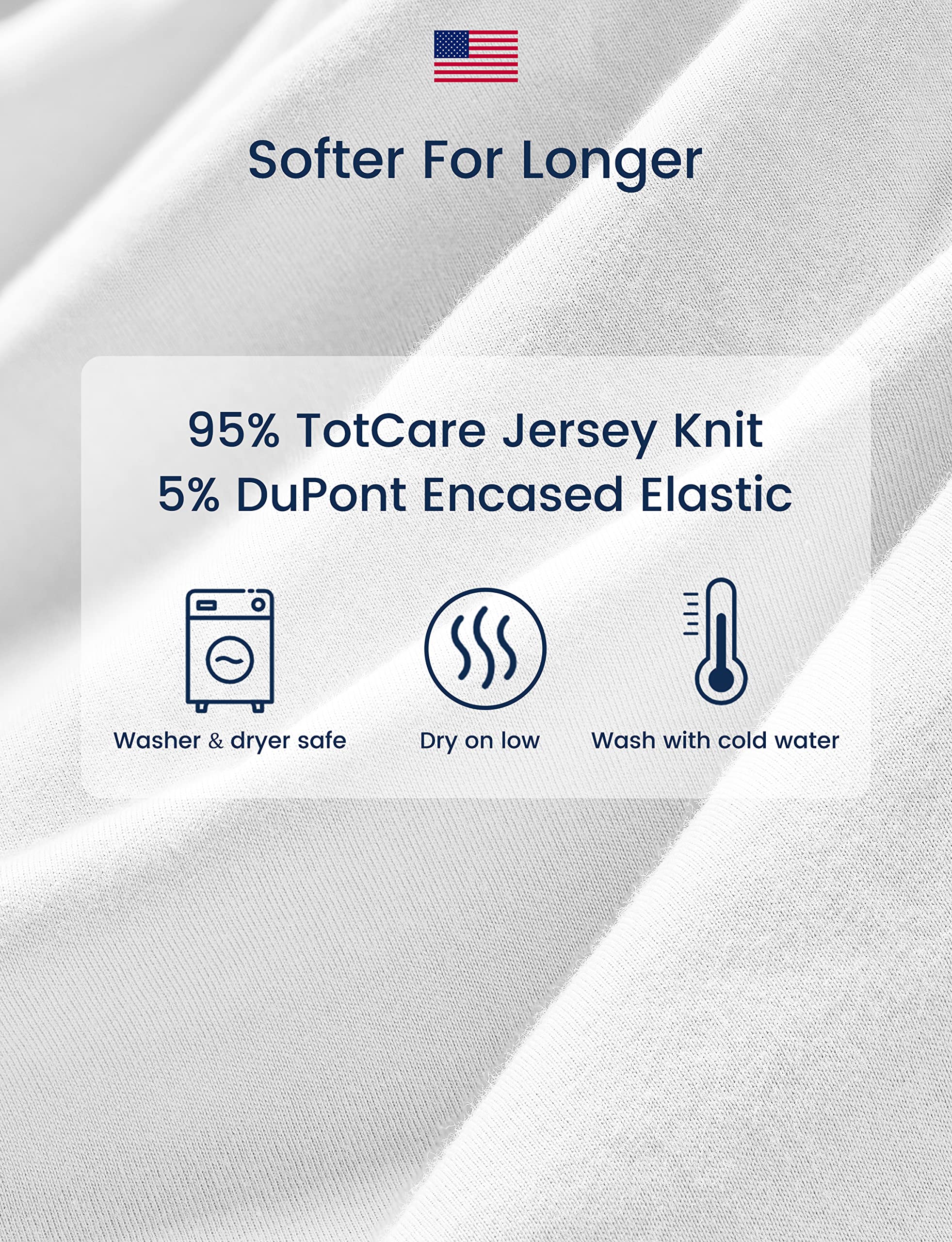 TotAha TotCare fabric crib sheets - silky-soft texture for cozy nights