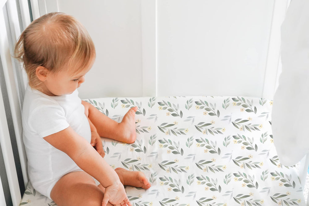TotAha two-pack crib sheets - durable color retention after washes