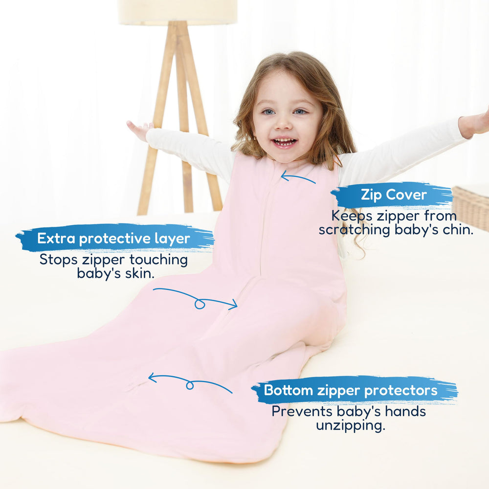TotAha two-way zipper detail enables easy nightly diaper changes.