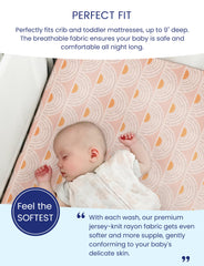 Ultra-soft TotAha crib sheet remains smooth and cozy after washing