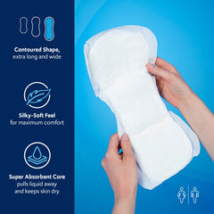 Total Dry moisture-proof top sheet keeps skin dry and comfortable