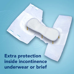 Total Dry Ultimate Booster Pads feature a super-absorbent core that locks fluids