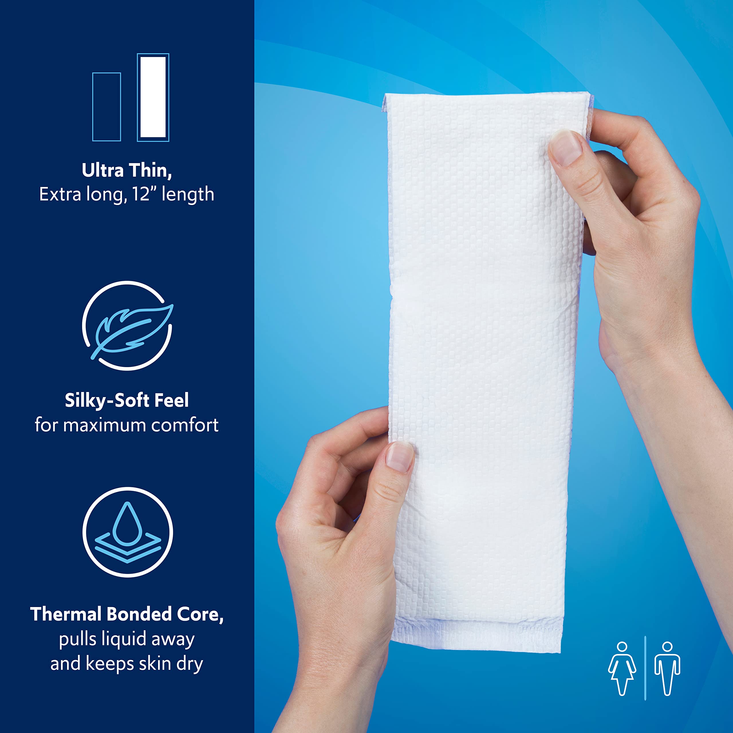 TotalDry Ultimate Booster Pads soft-core detail highlights skin-friendly comfort.