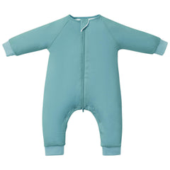 TotBasic 1.0 TOG sleep sack with feet in slate keeps toddlers warm during sleep