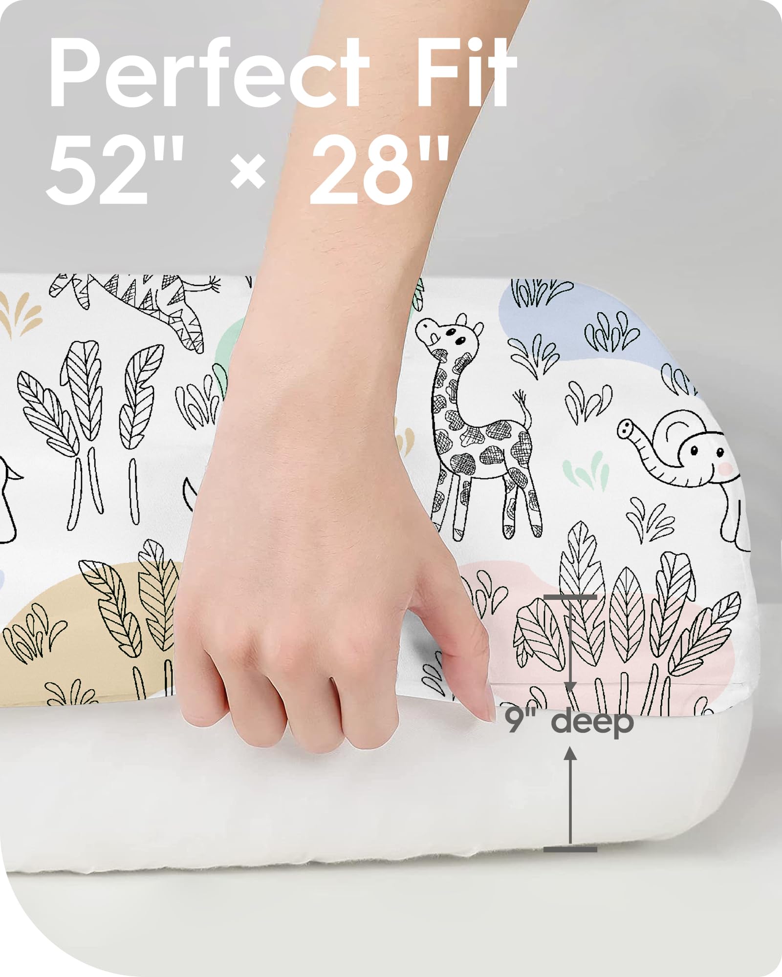 TOTBASIC 2-pack giftable crib sheets ideal for baby showers