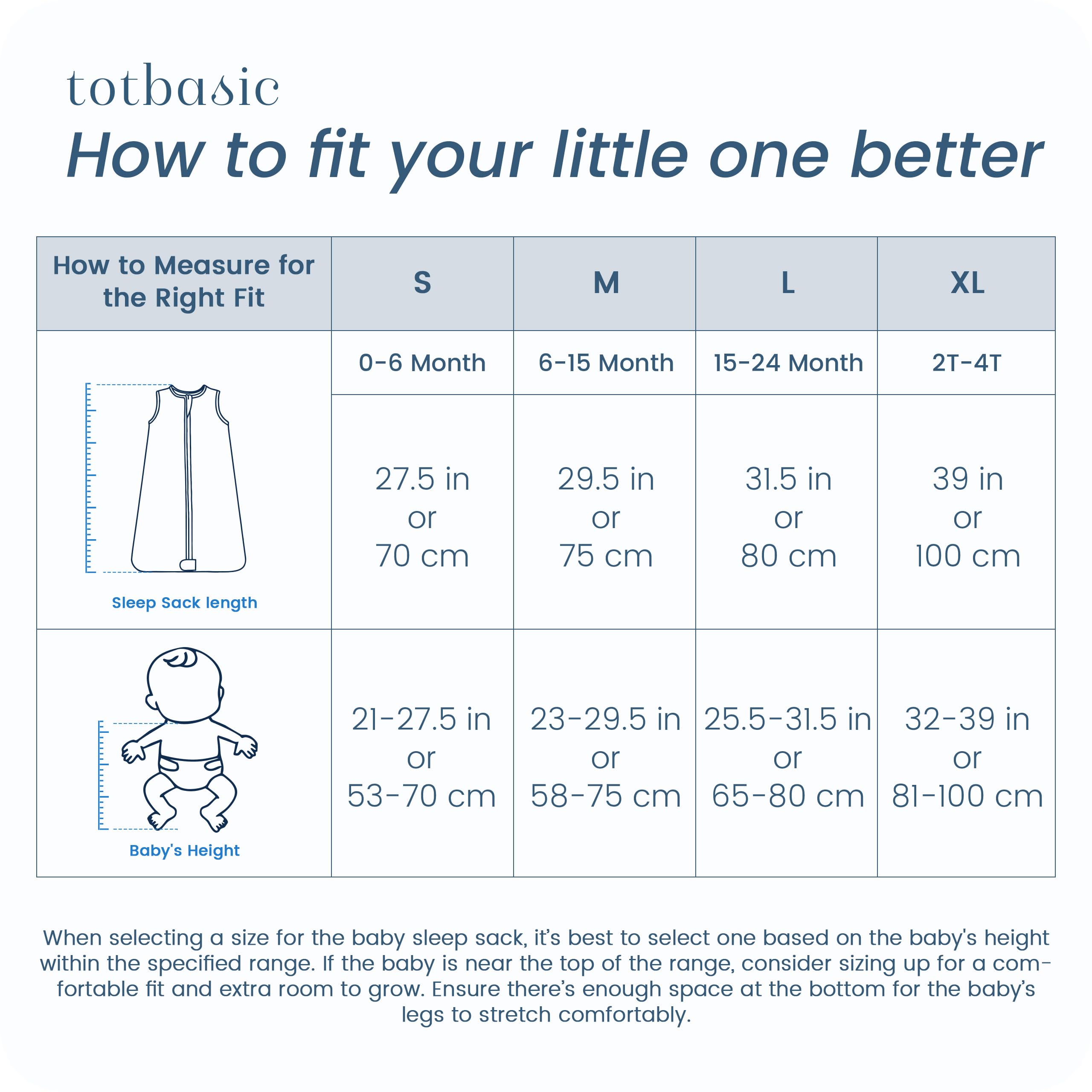 TotBasic 2-way zipper with chin guard protects delicate skin