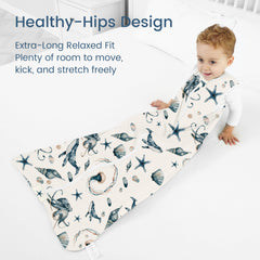 TotBasic 0-5 tog sleep sack keeps baby warm, not overheated.