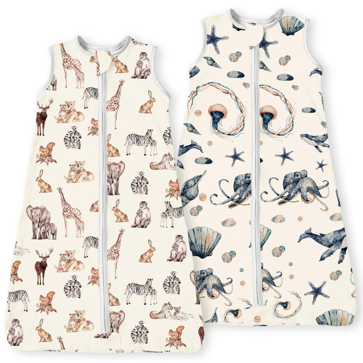 TotBasic sleep sack with a 2-way zipper for easy changes.