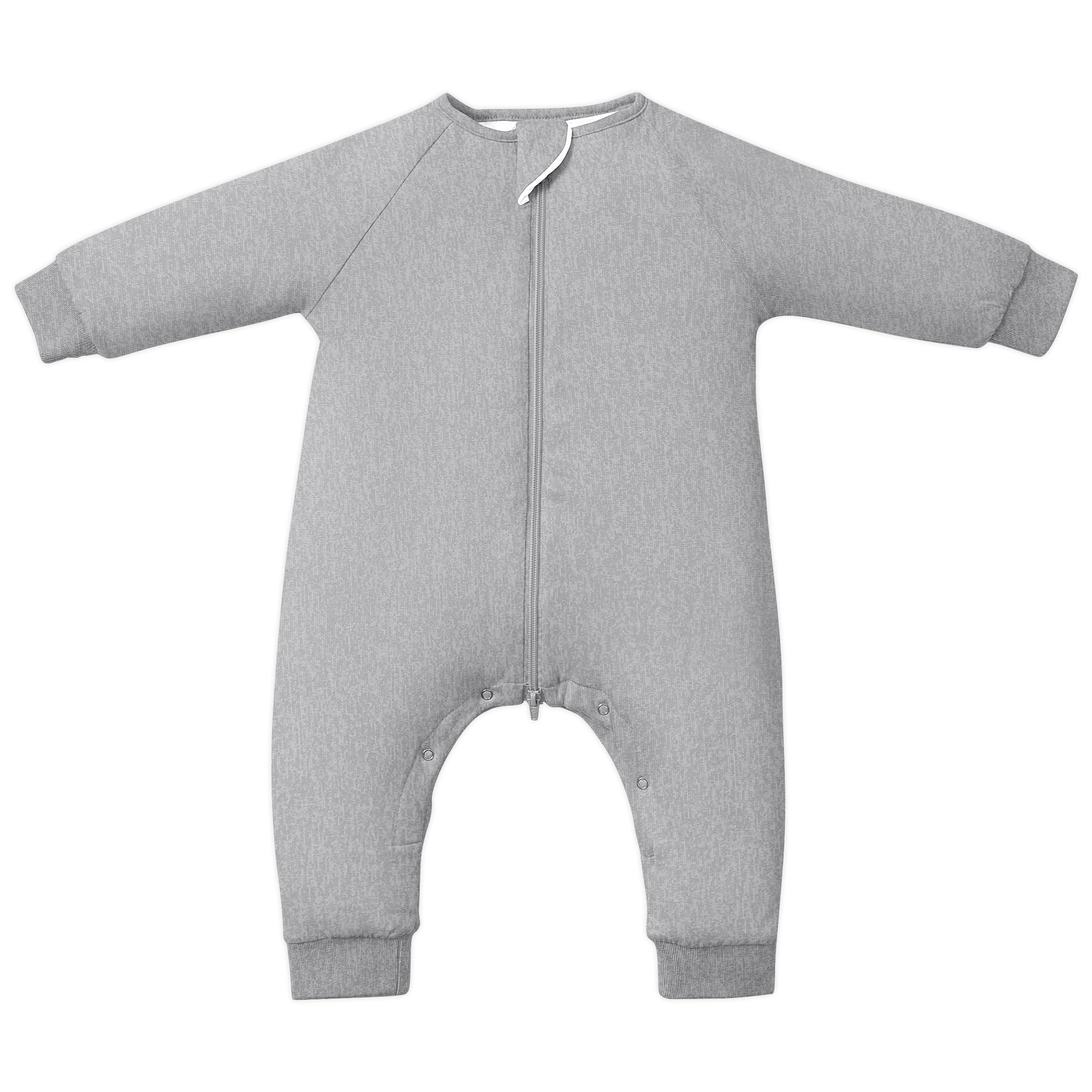TOTBASIC baby sleep sack with feet front view showing full coverage and warmth