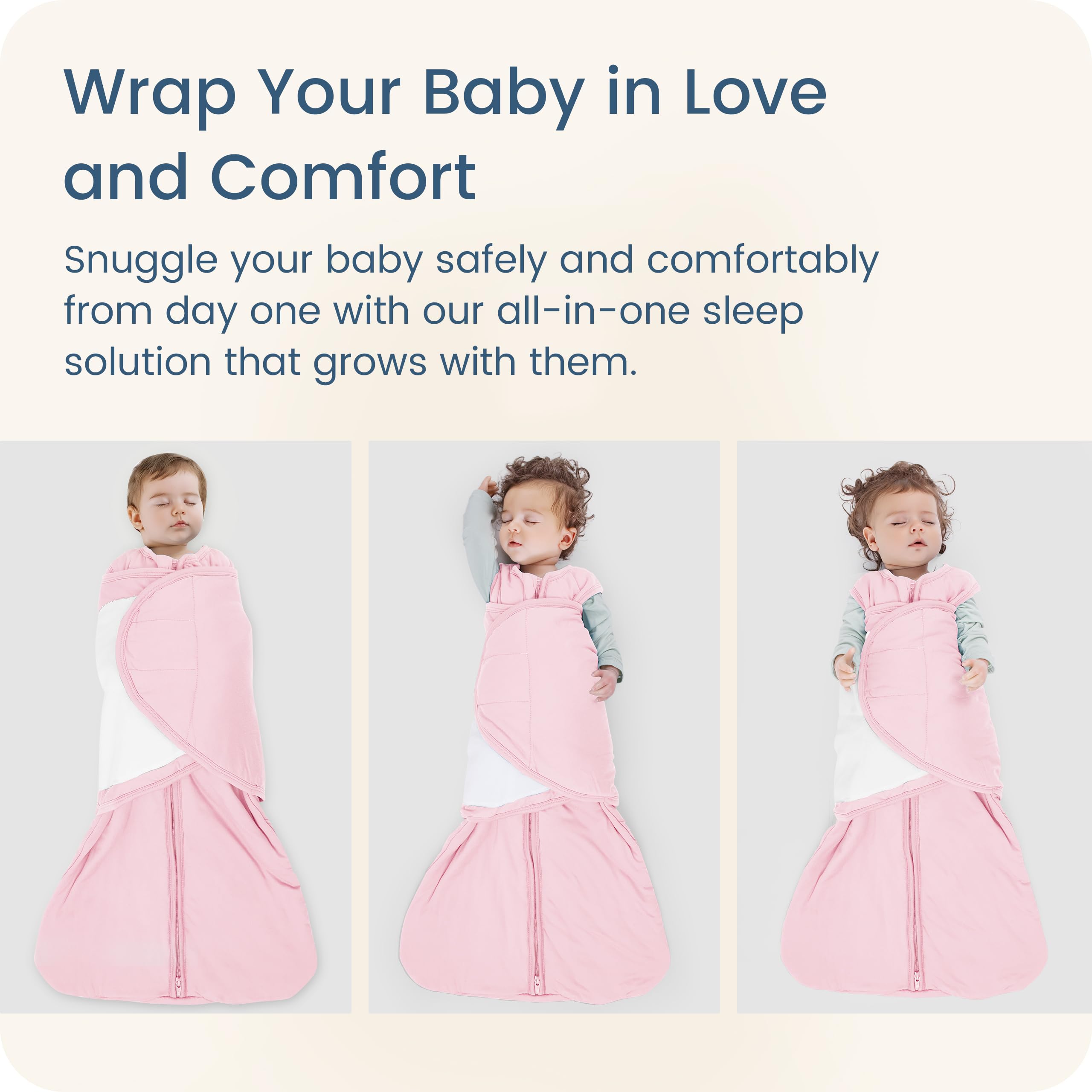 TOTBASIC 3–6m transition swaddle aids gentle sleep stage change