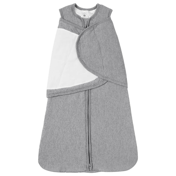 TOTBASIC baby swaddle mix grey flat lay shows color and fabric texture
