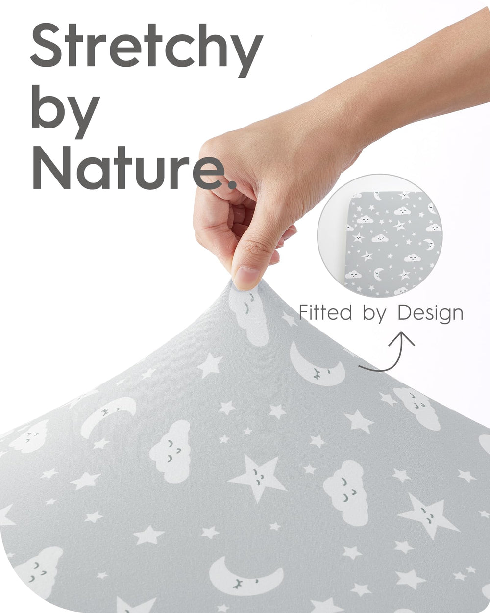 TotBasic breathable fabric sheet keeps baby cool and comfortable.