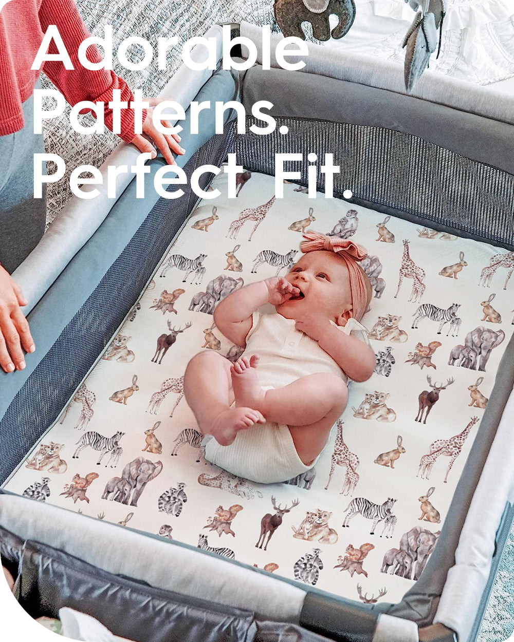 TOTBASIC breathable jersey cotton fabric provides comfortable, cooler sleep surface
